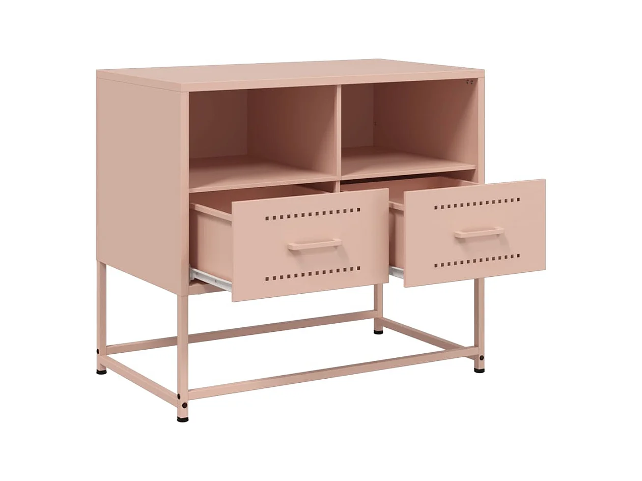 Tv-meubel 68x39x60,5 cm staal roze