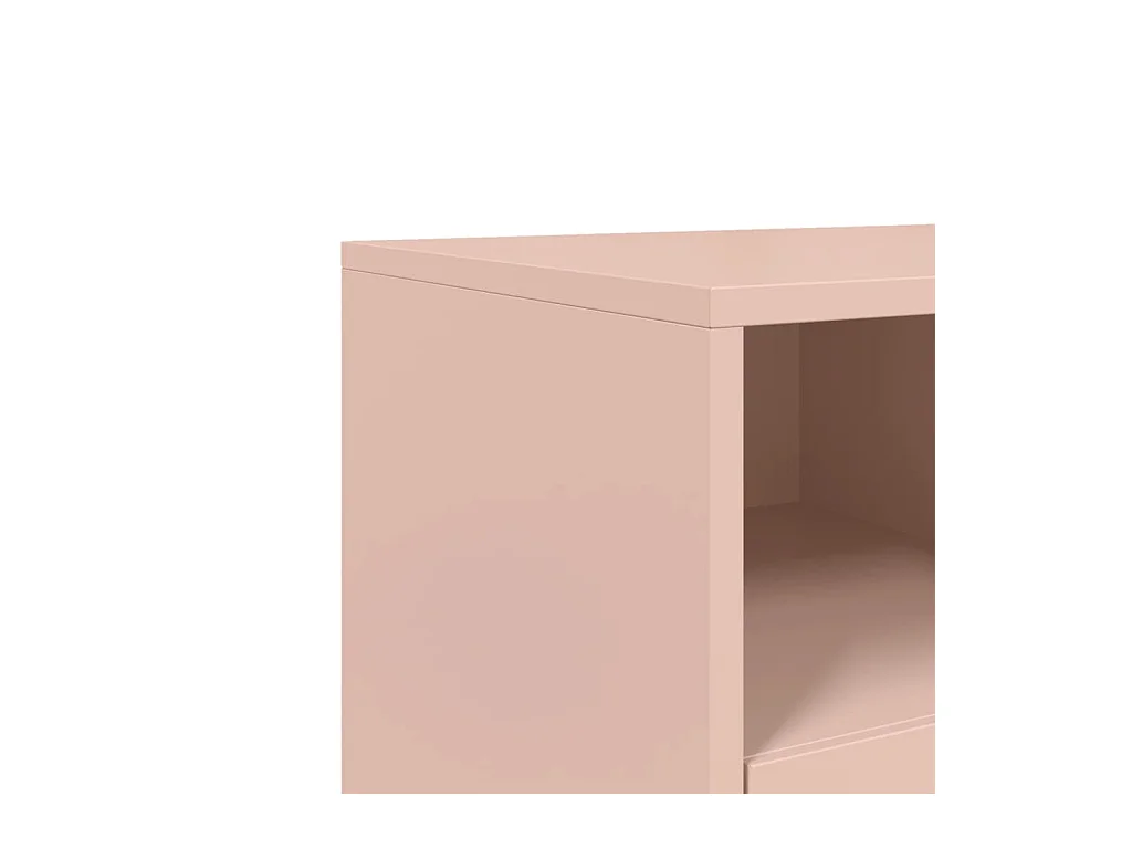 Meuble TV rose 100,5x39x43,5 cm acier
