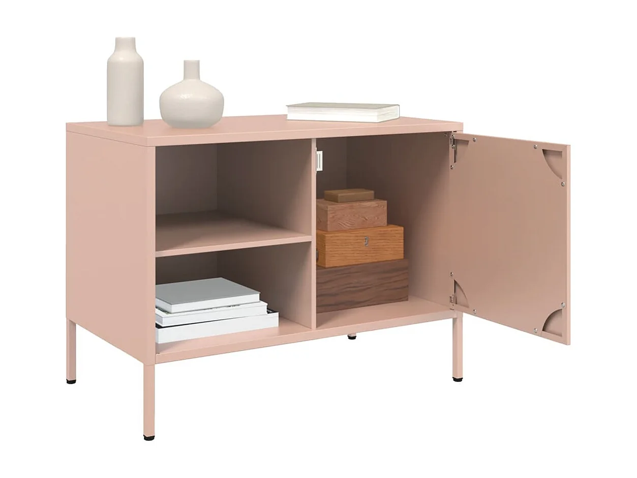TV-Schrank Rosa 68x39x50,5 cm Stahl