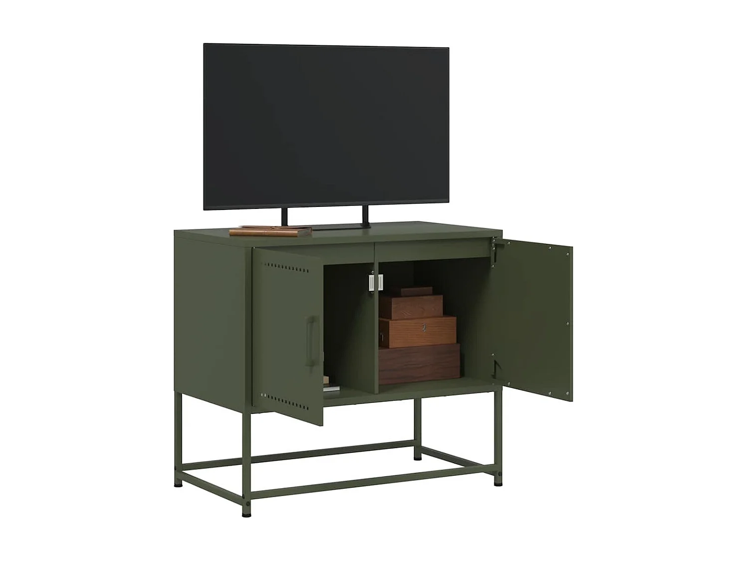 Móvel de TV 68,5x39x60,5 aço verde azeitona