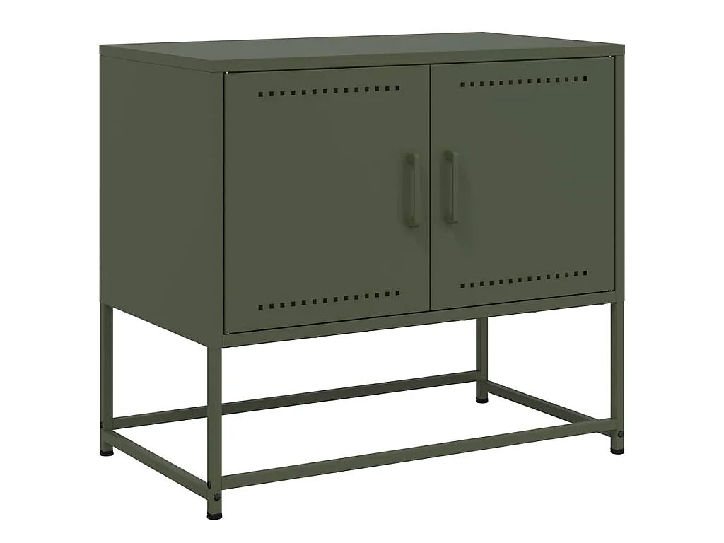 Tv-meubel 68,5x39x60,5 cm staal olijfgroen