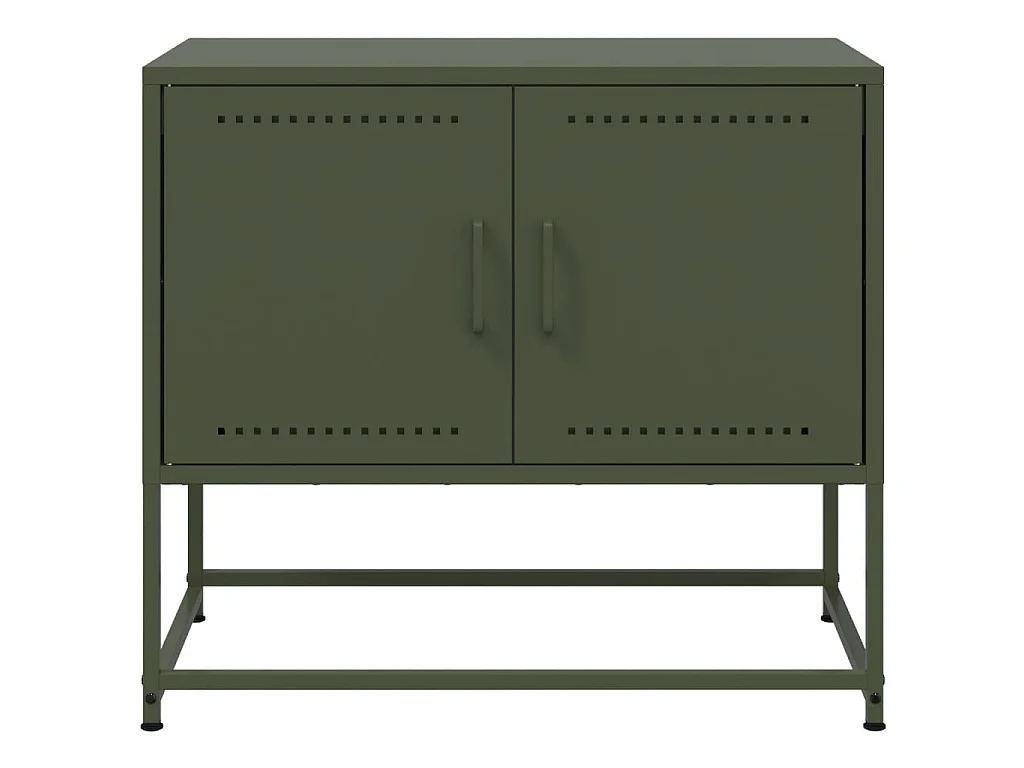 Tv-meubel 68,5x39x60,5 cm staal olijfgroen