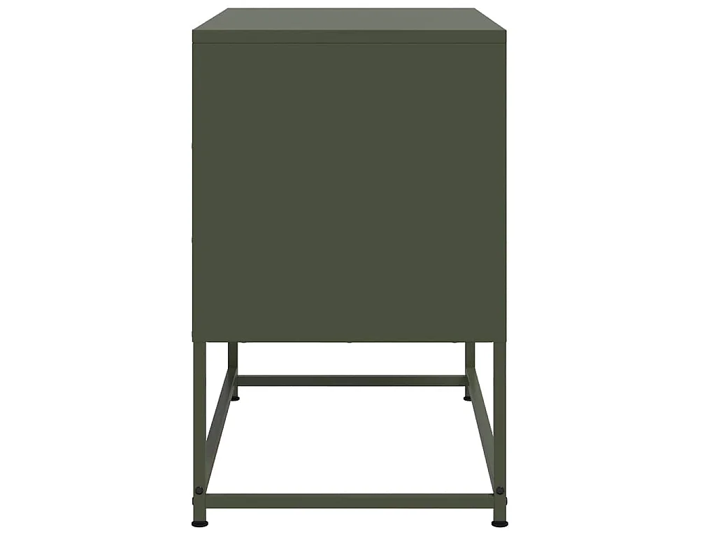 Tv-meubel 68,5x39x60,5 cm staal olijfgroen