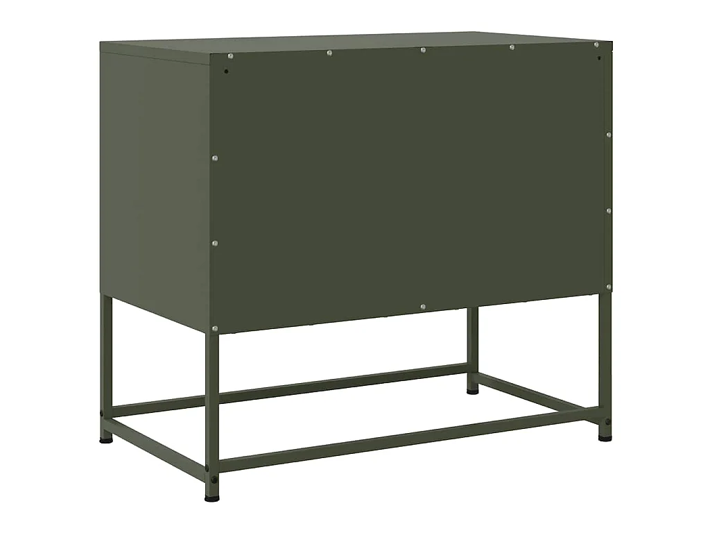 Tv-meubel 68,5x39x60,5 cm staal olijfgroen