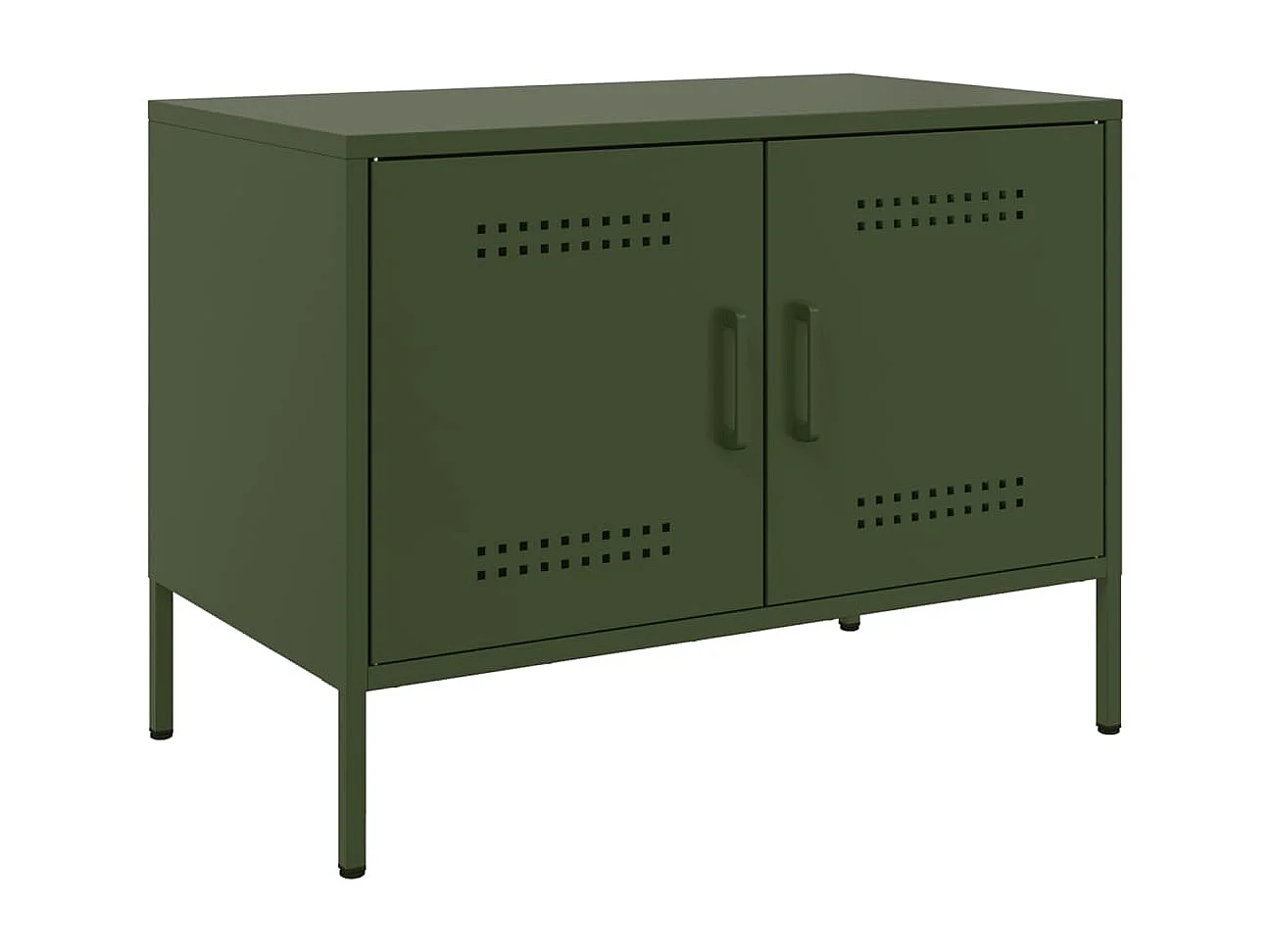 Tv-meubelen 2 st 68x39x50,5 cm staal olijfgroen