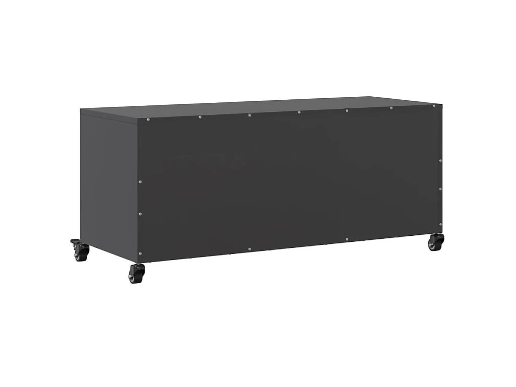 Meuble TV noir 100,5x39x43,5 cm acier