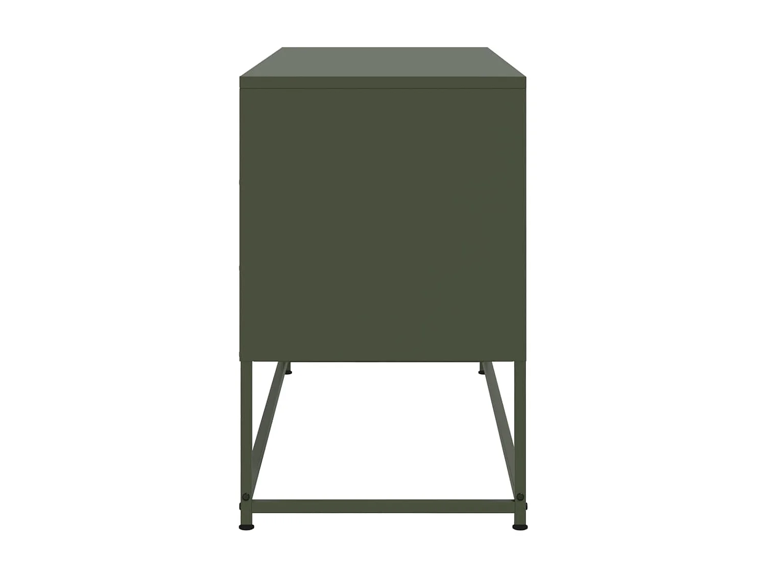 Meuble TV vert olive 100,5x39x60,5 cm acier