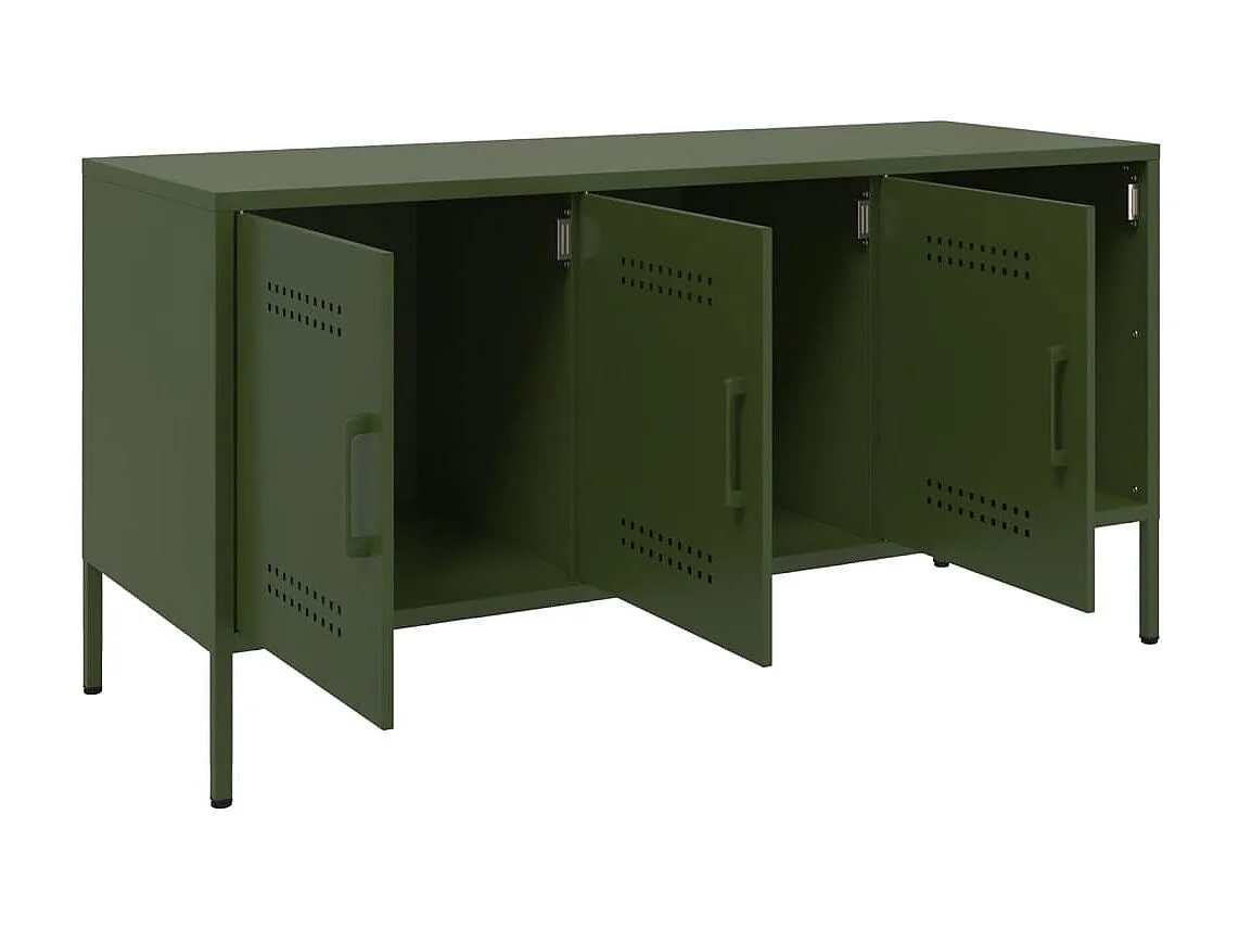 Móvel de TV 100,5x39x50,5 aço verde-azeitona