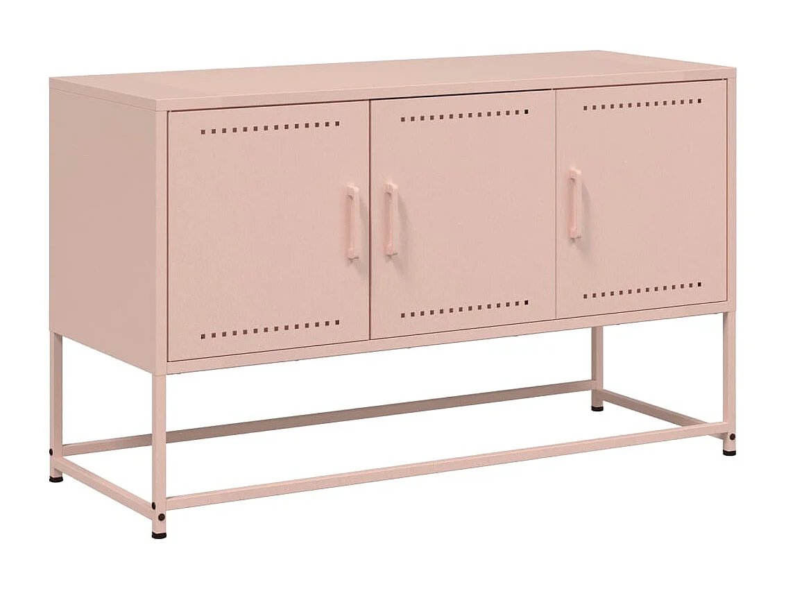 Tv-meubel 100,5x39x60,5 cm staal roze