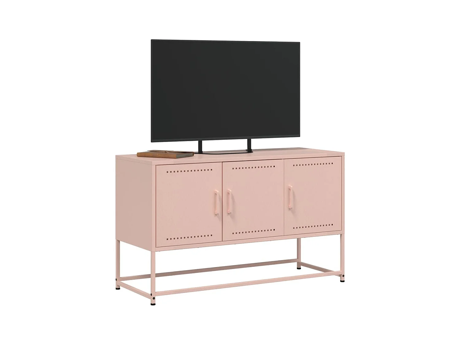 Meuble TV rose 100,5x39x60,5 cm acier