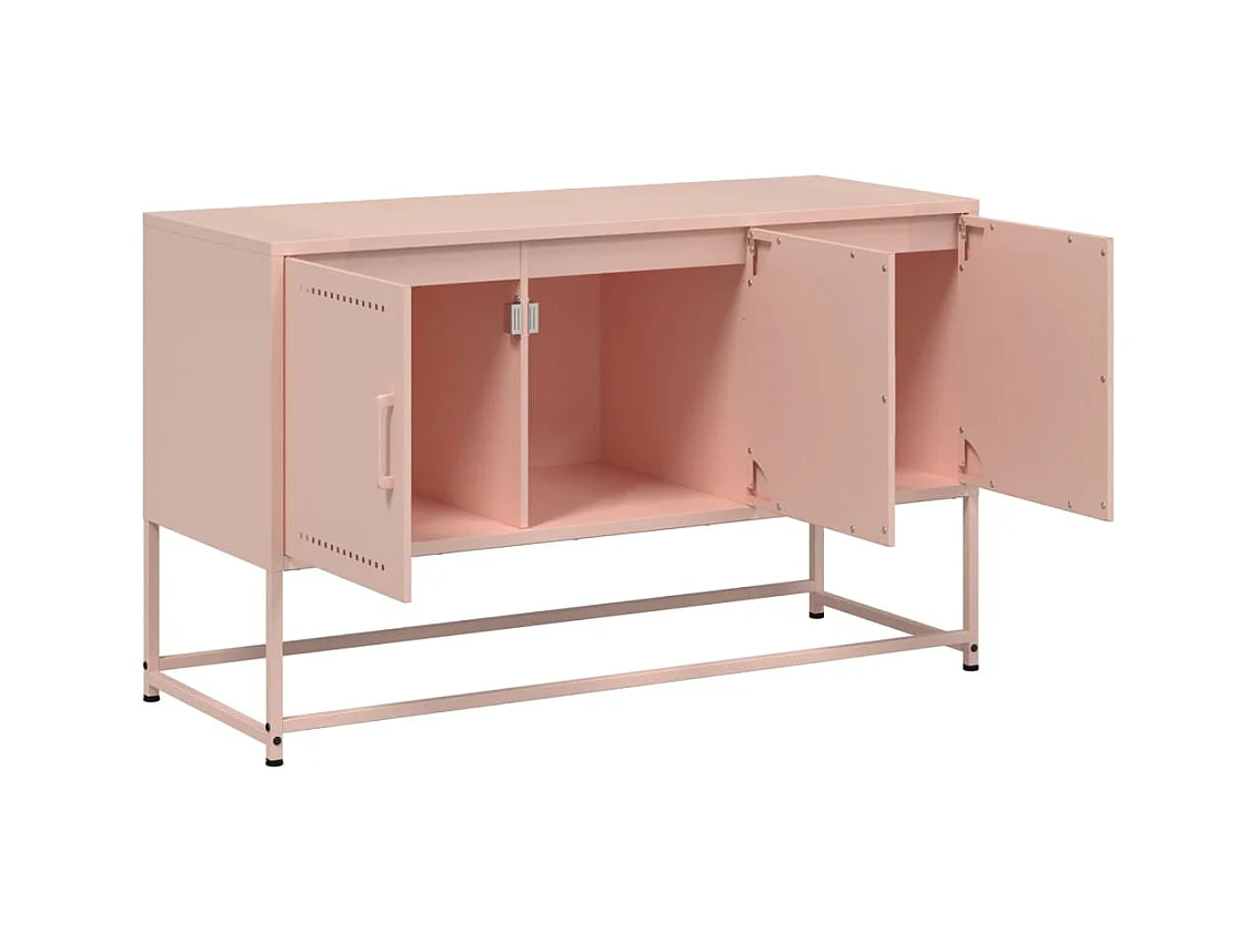 Meuble TV rose 100,5x39x60,5 cm acier
