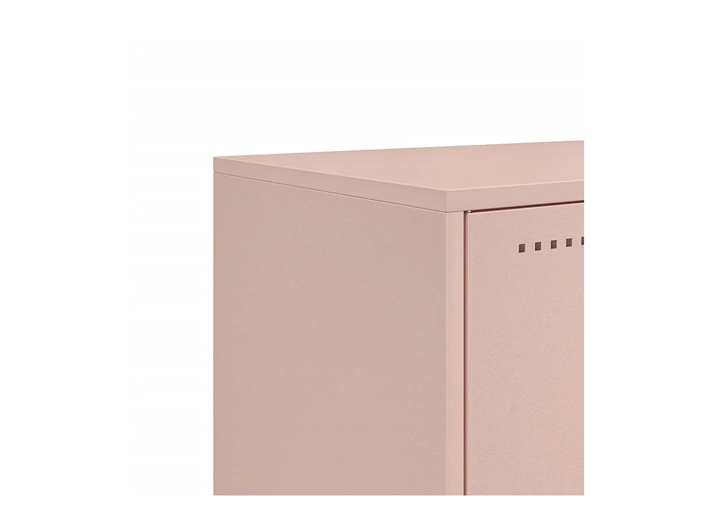Meuble TV rose 100,5x39x43,5 cm acier