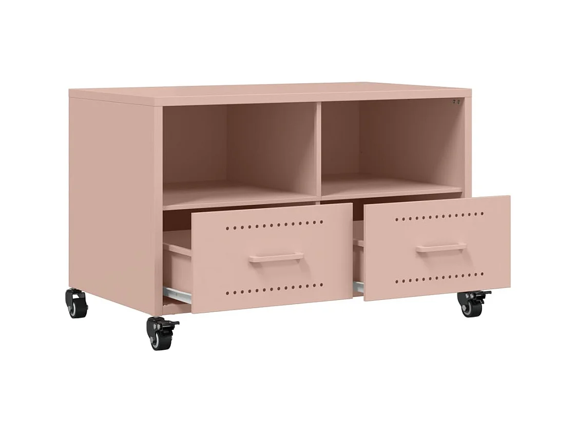 Tv-meubel 68x39x43,5 cm staal roze