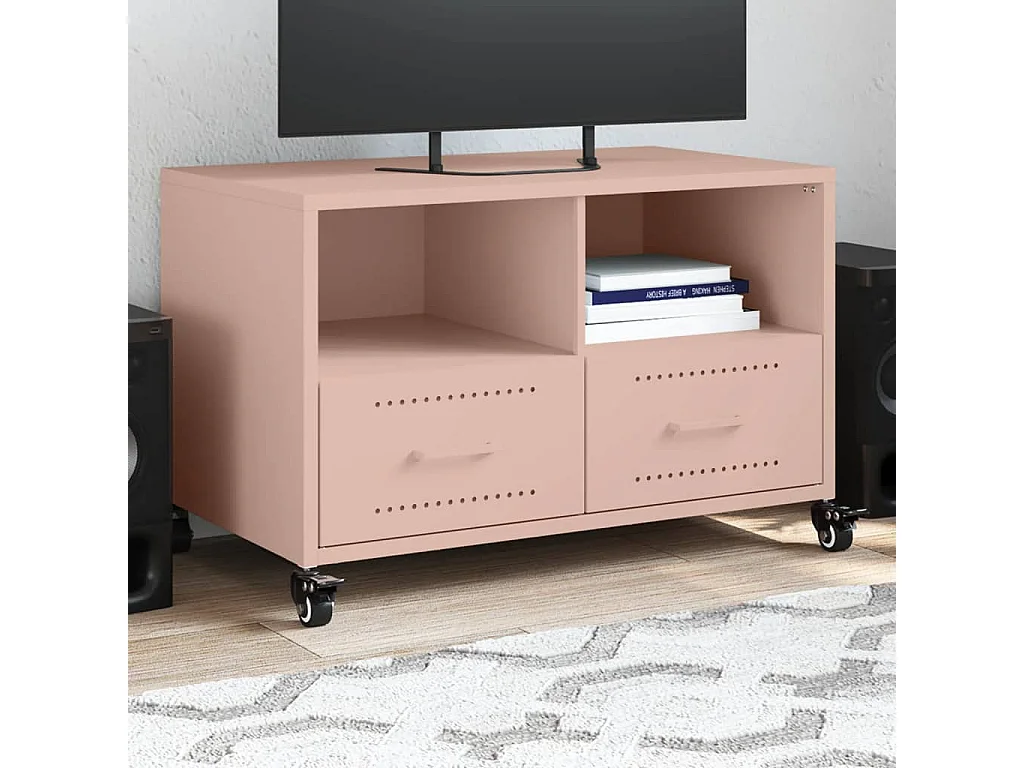 Mobile TV Rosa 68x39x43,5 cm in Acciaio