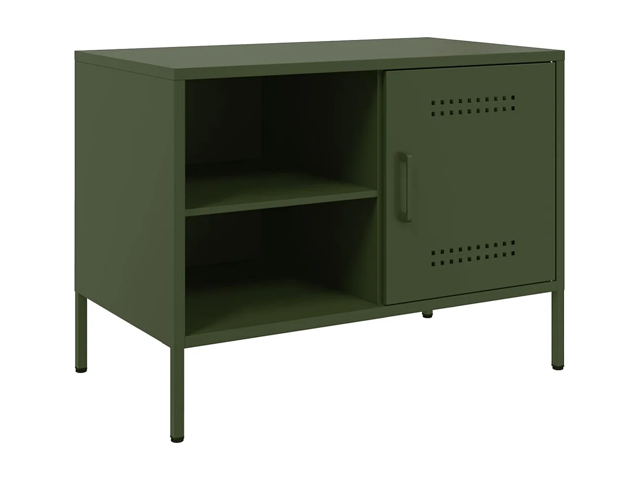 Tv-meubel 68x39x50,5 cm staal olijfgroen