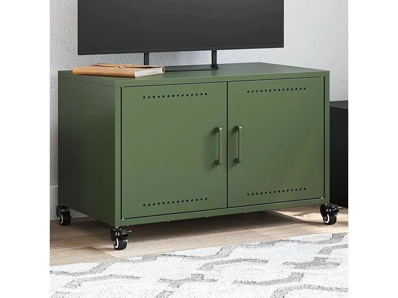 TV-Schrank Olivgrün 68x39x43,5 cm Stahl