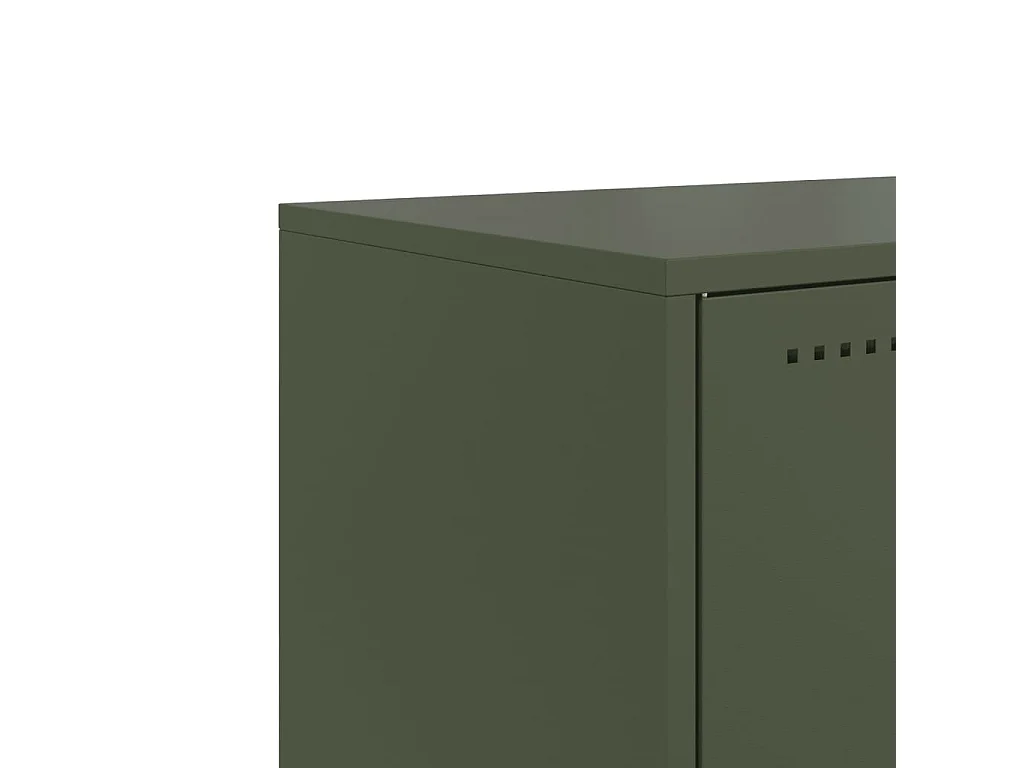 Móvel de TV 100,5x39x43,5 cm aço verde-azeitona