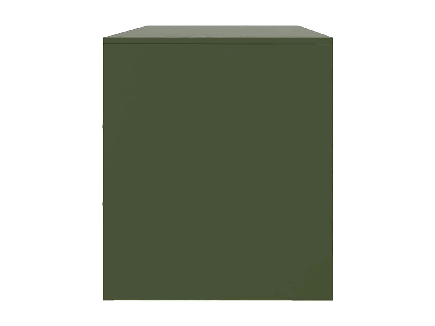 Meuble TV vert olive 99x39x44 cm acier