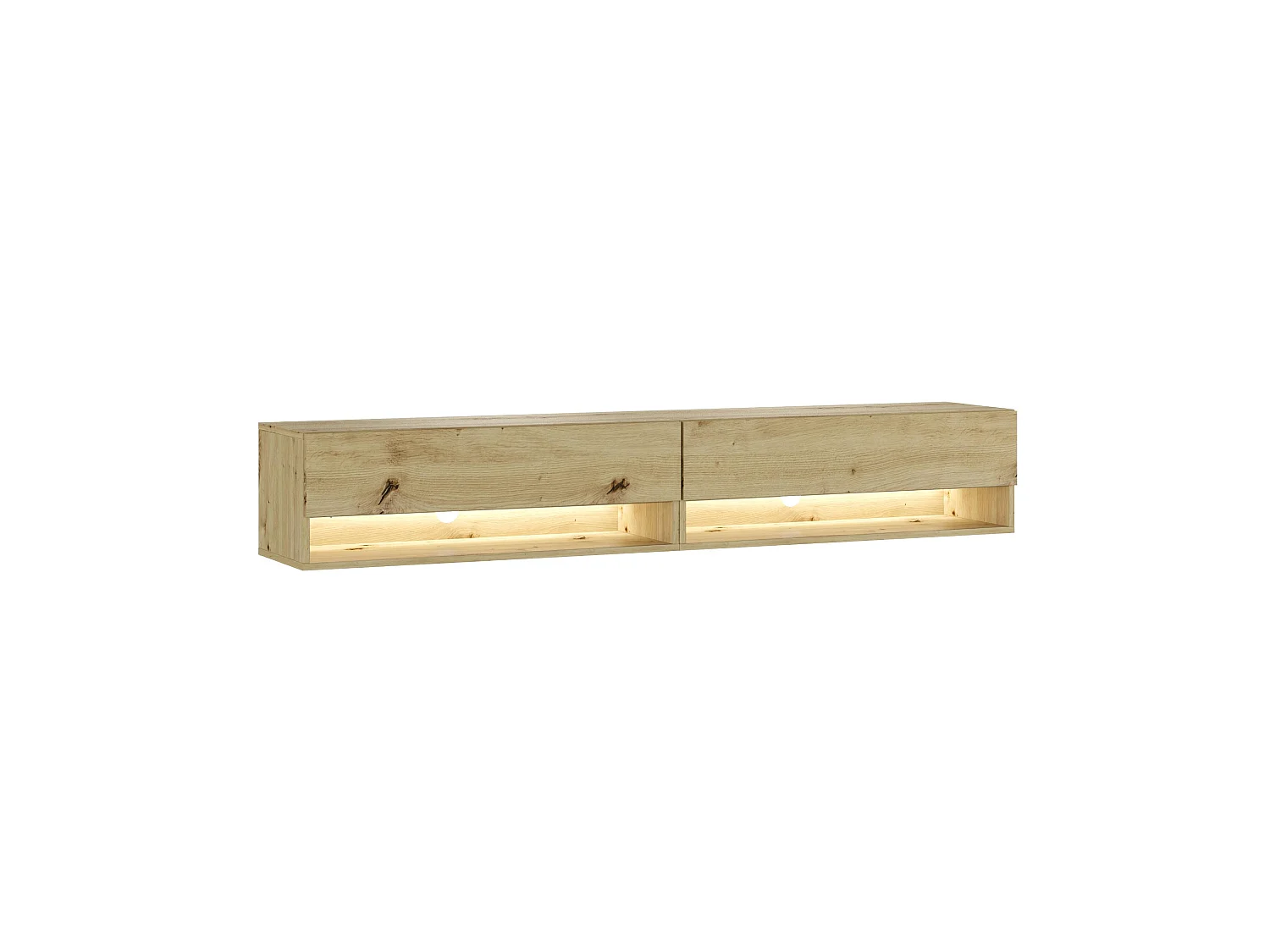 Móvel de TV, 180x34x30cm, LED, Estante para TV, Carvalho
