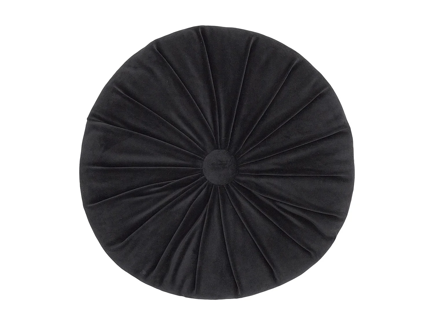 Coussin rond en polyester 40x40 cm collection INAYA noir
