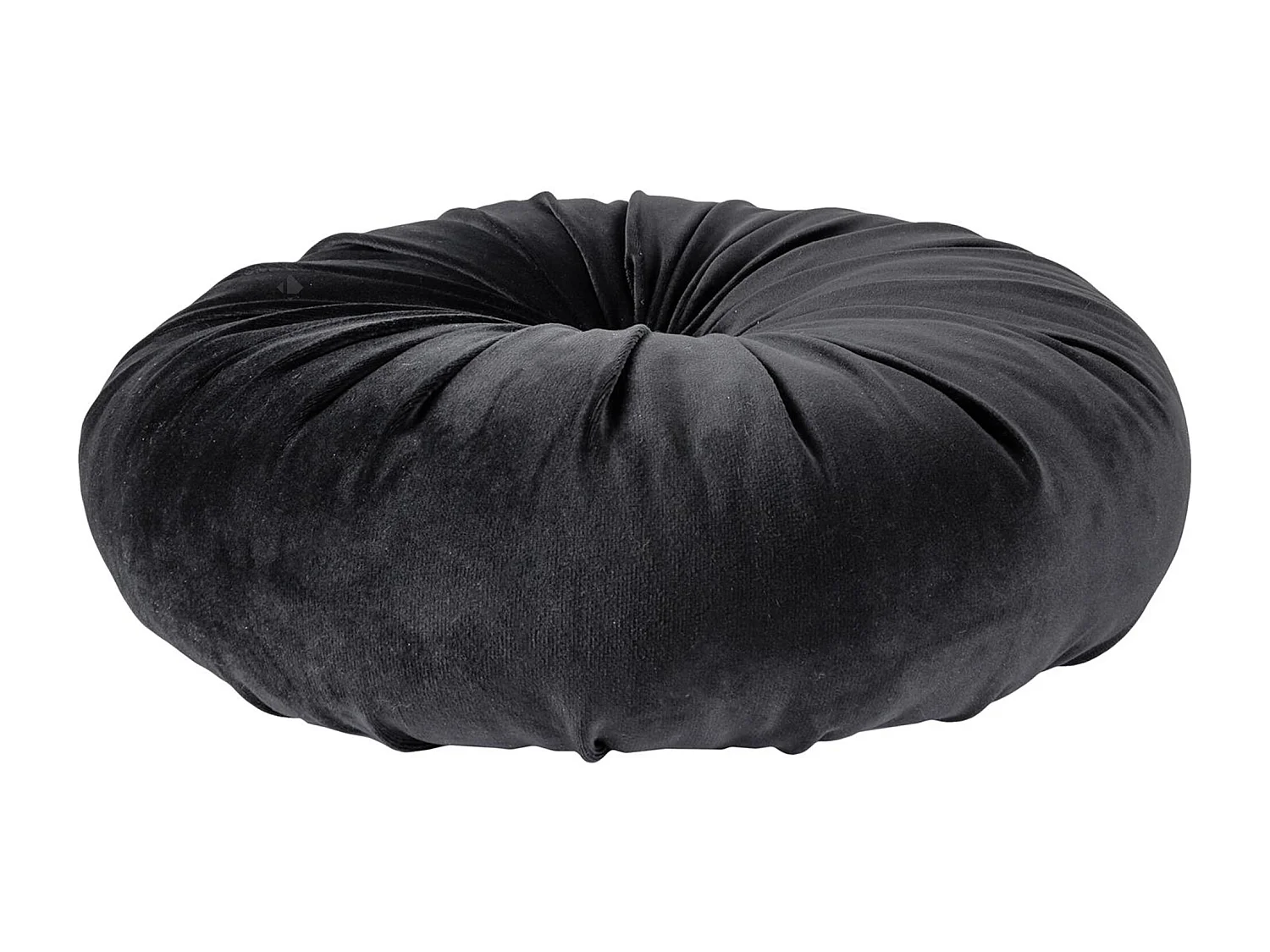 Coussin rond en polyester 40x40 cm collection INAYA noir