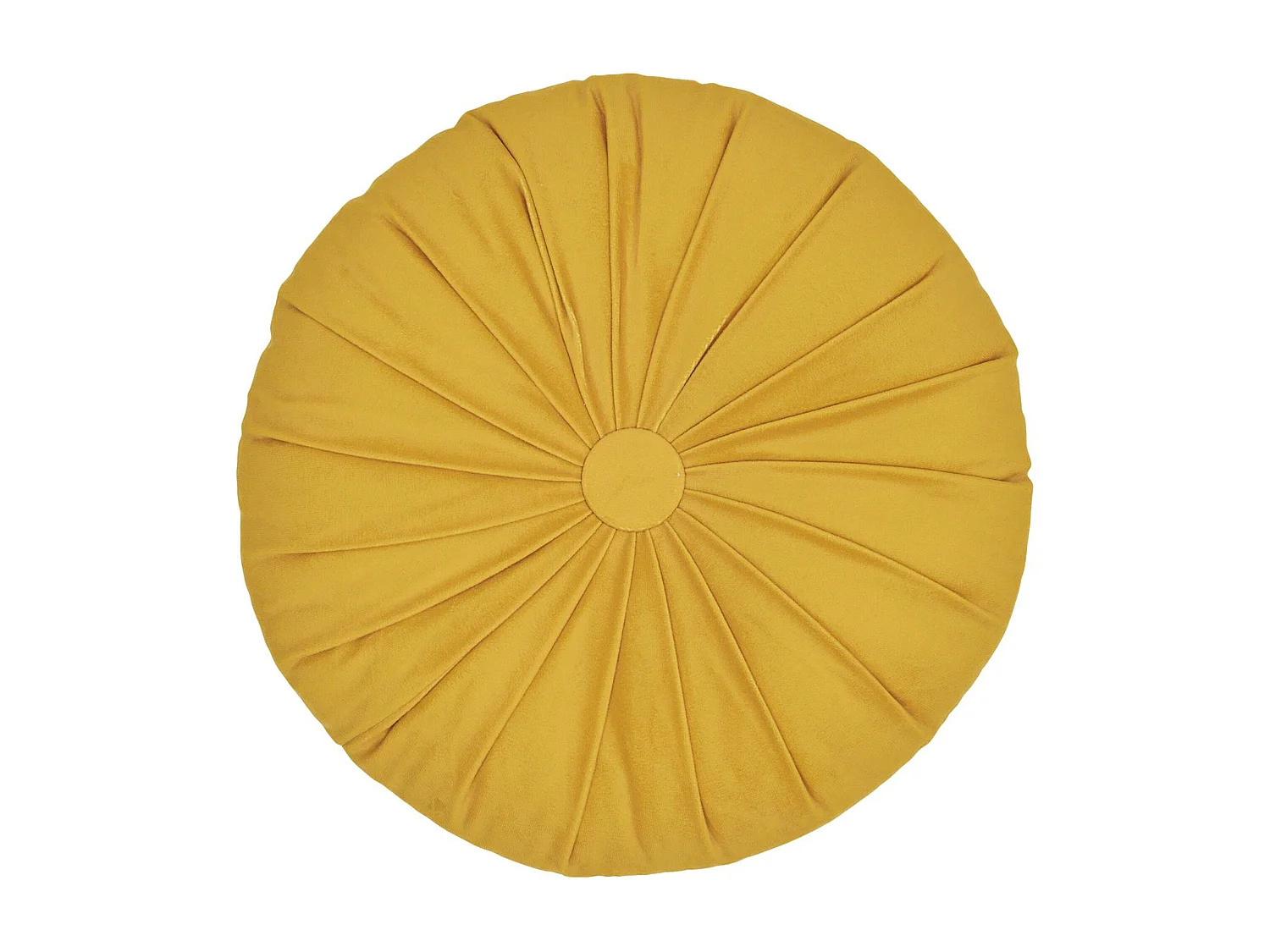 Coussin rond en polyester 40x40 cm collection INAYA jaune
