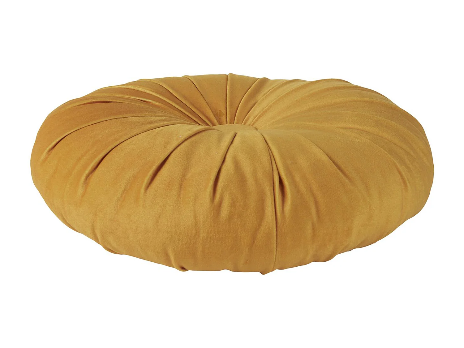 Coussin rond en polyester 40x40 cm collection INAYA jaune