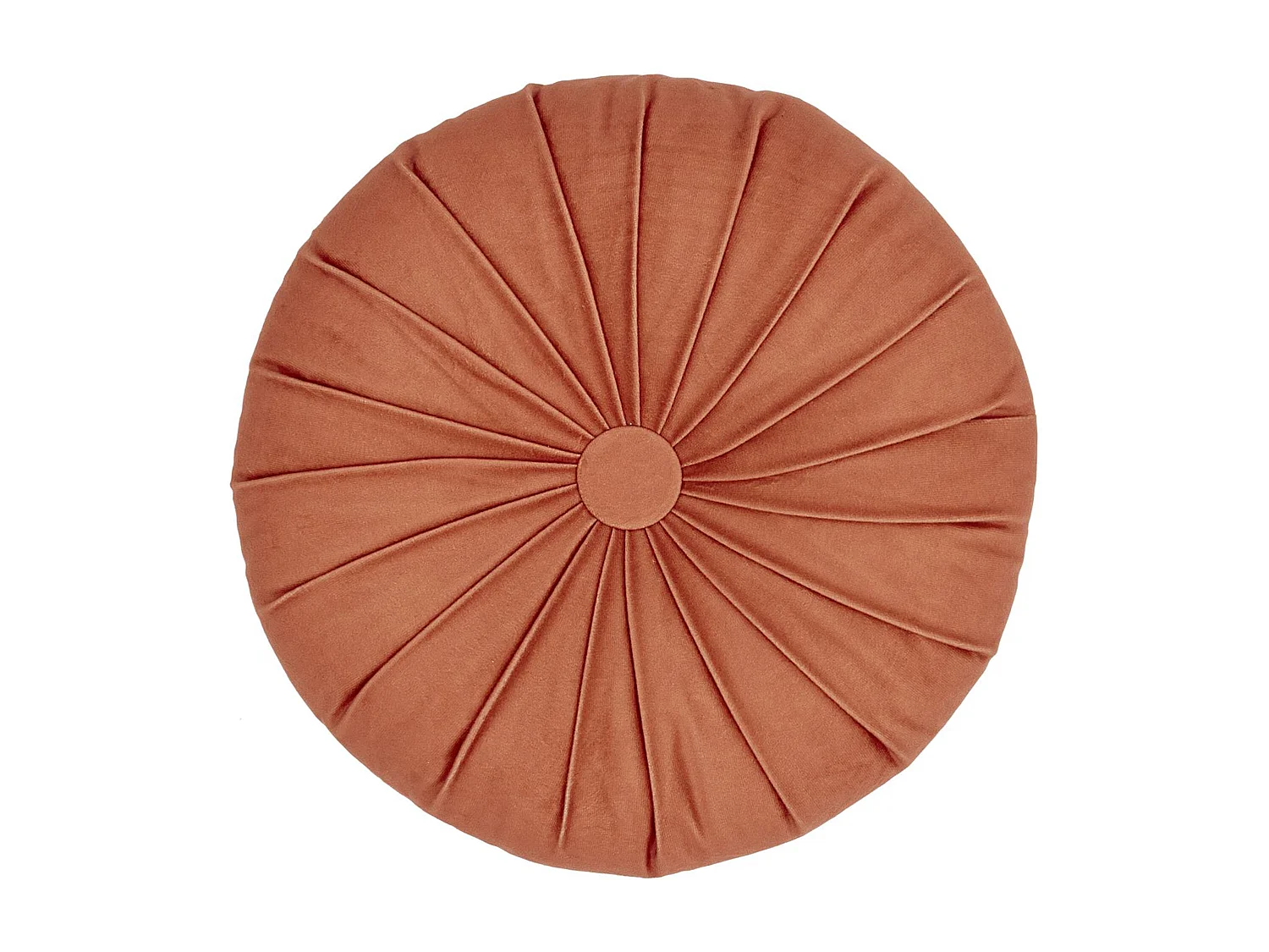 Coussin rond en polyester 40x40 cm collection INAYA rouge ocre