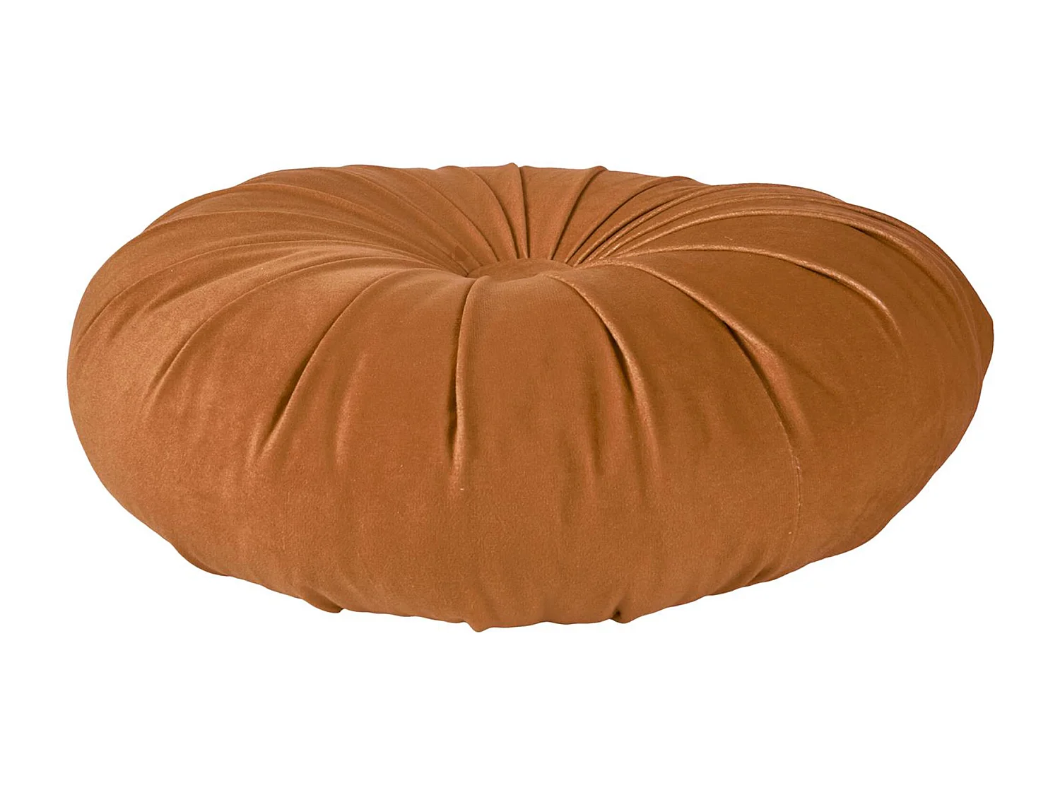 Coussin rond en polyester 40x40 cm collection INAYA rouge ocre