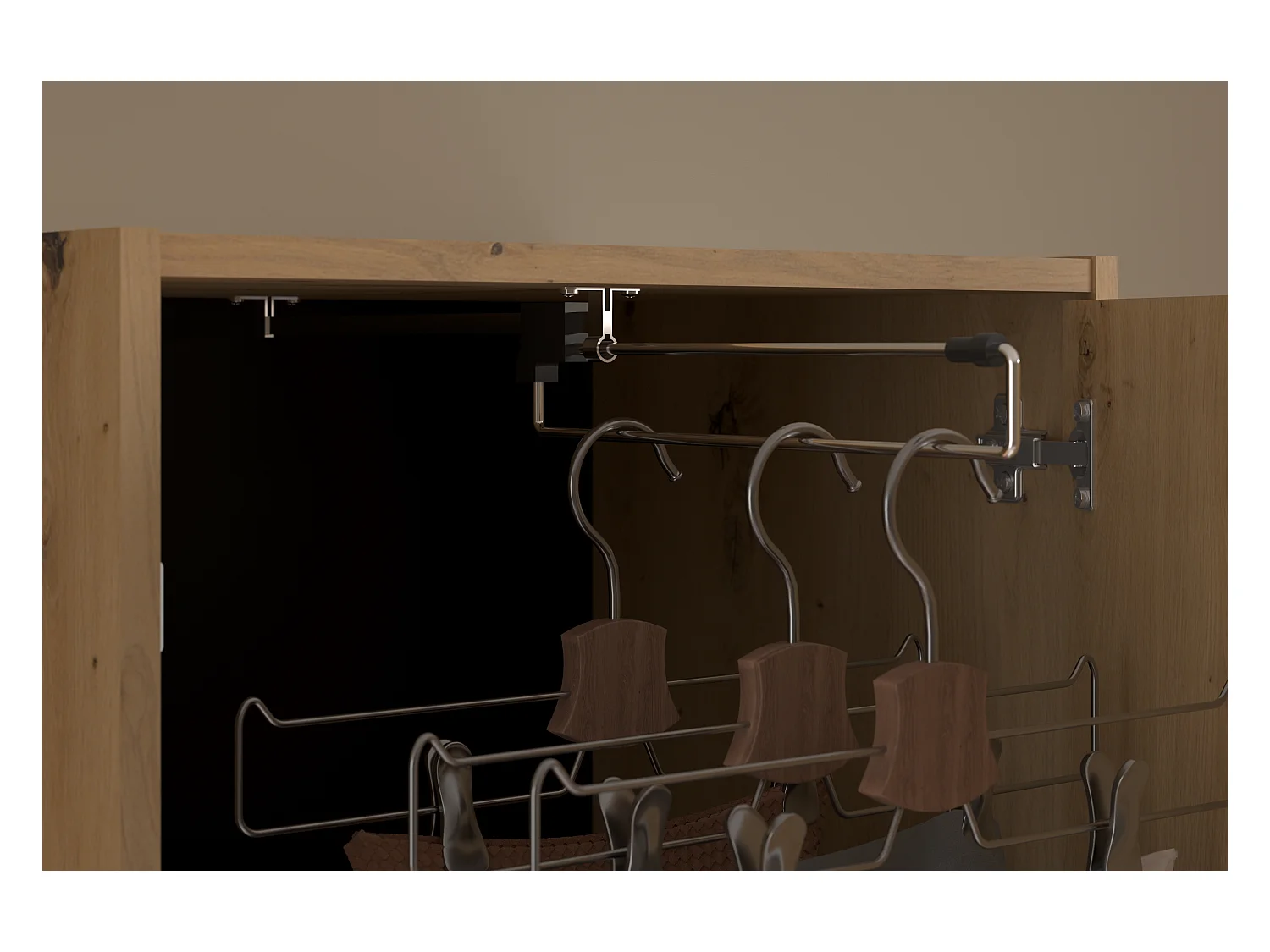 Canapé abatible con puente 140 x 190 cm - Color: Natural y negro - LUDARO