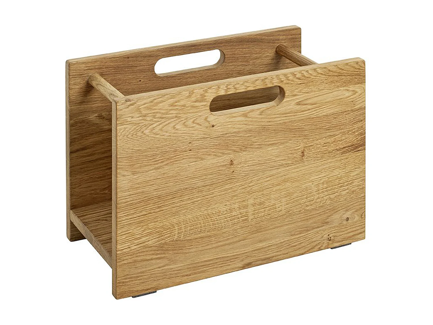 Porte-revues en bois massif coloris chêne -longueur 40 x profondeur 21 x hauteur 30 cm