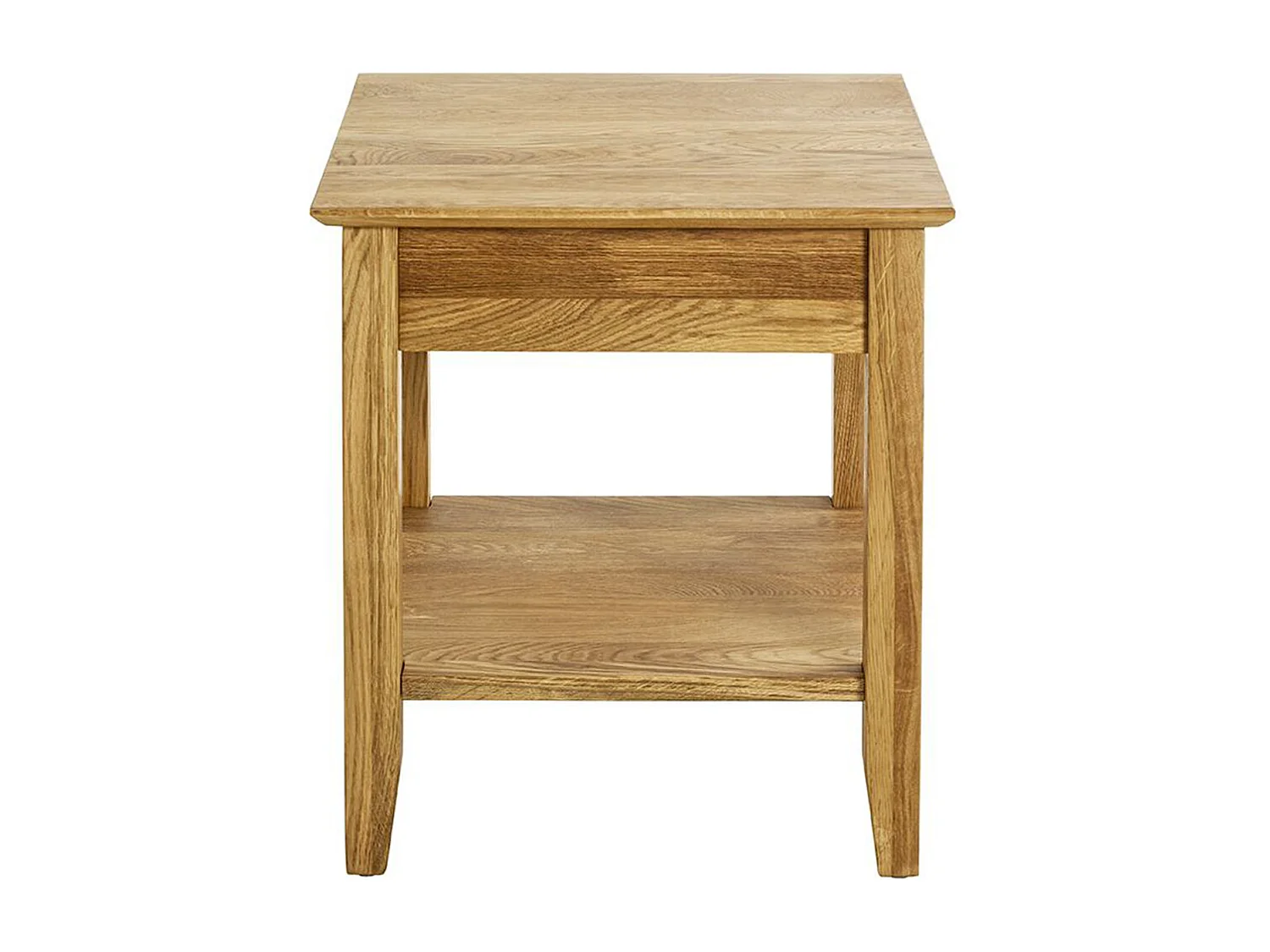Table d'appoint, table de salon en bois coloris chêne -longueur 45 x profondeur 45 x hauteur 52 cm
