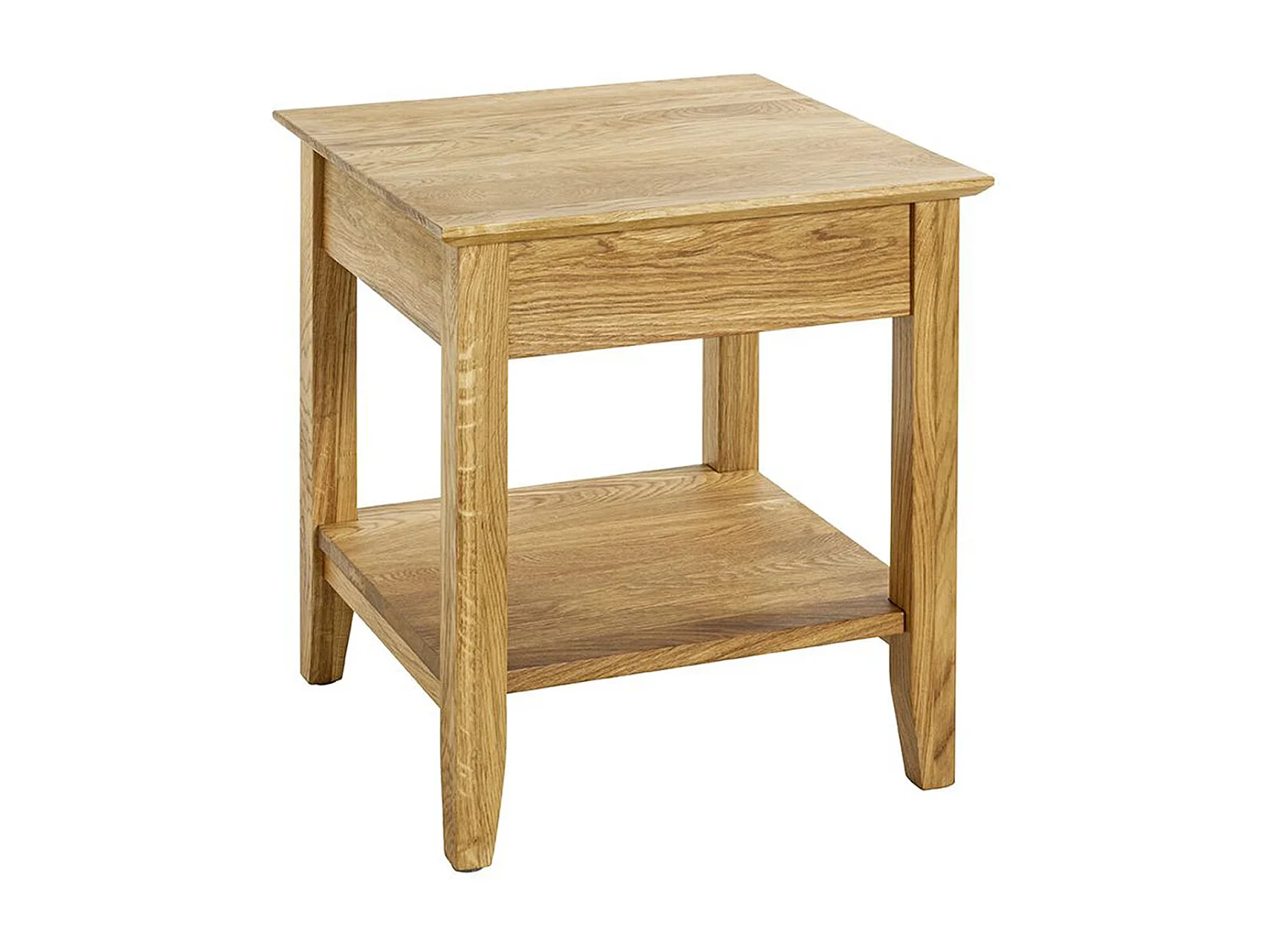 Table d'appoint, table de salon en bois coloris chêne -longueur 45 x profondeur 45 x hauteur 52 cm