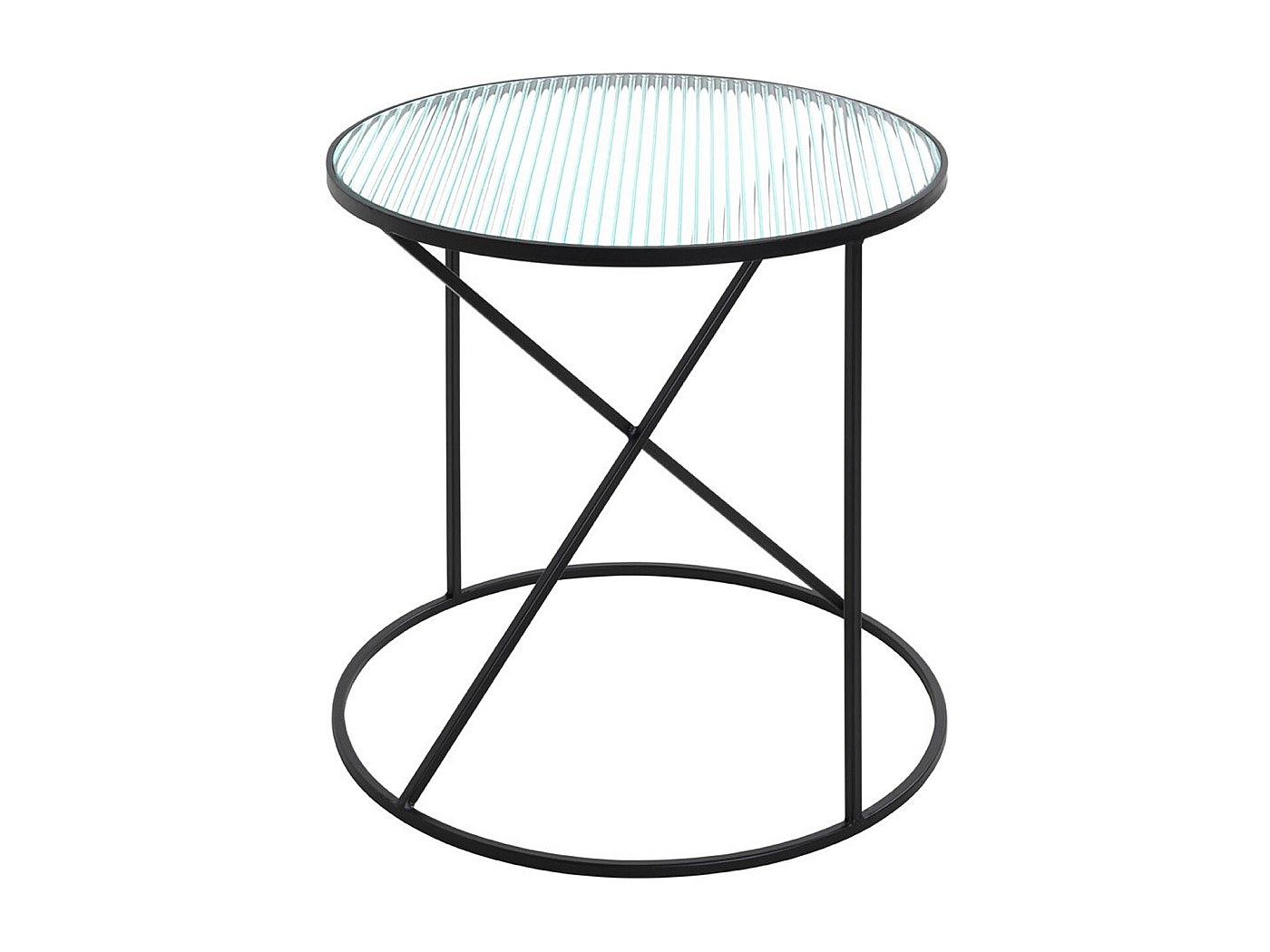 Table D'Appoint Ronde Métal Noir Mat Ø35 Cm Hauteur 50 Cm - Petite Table Basse Pliable Salon Canapé