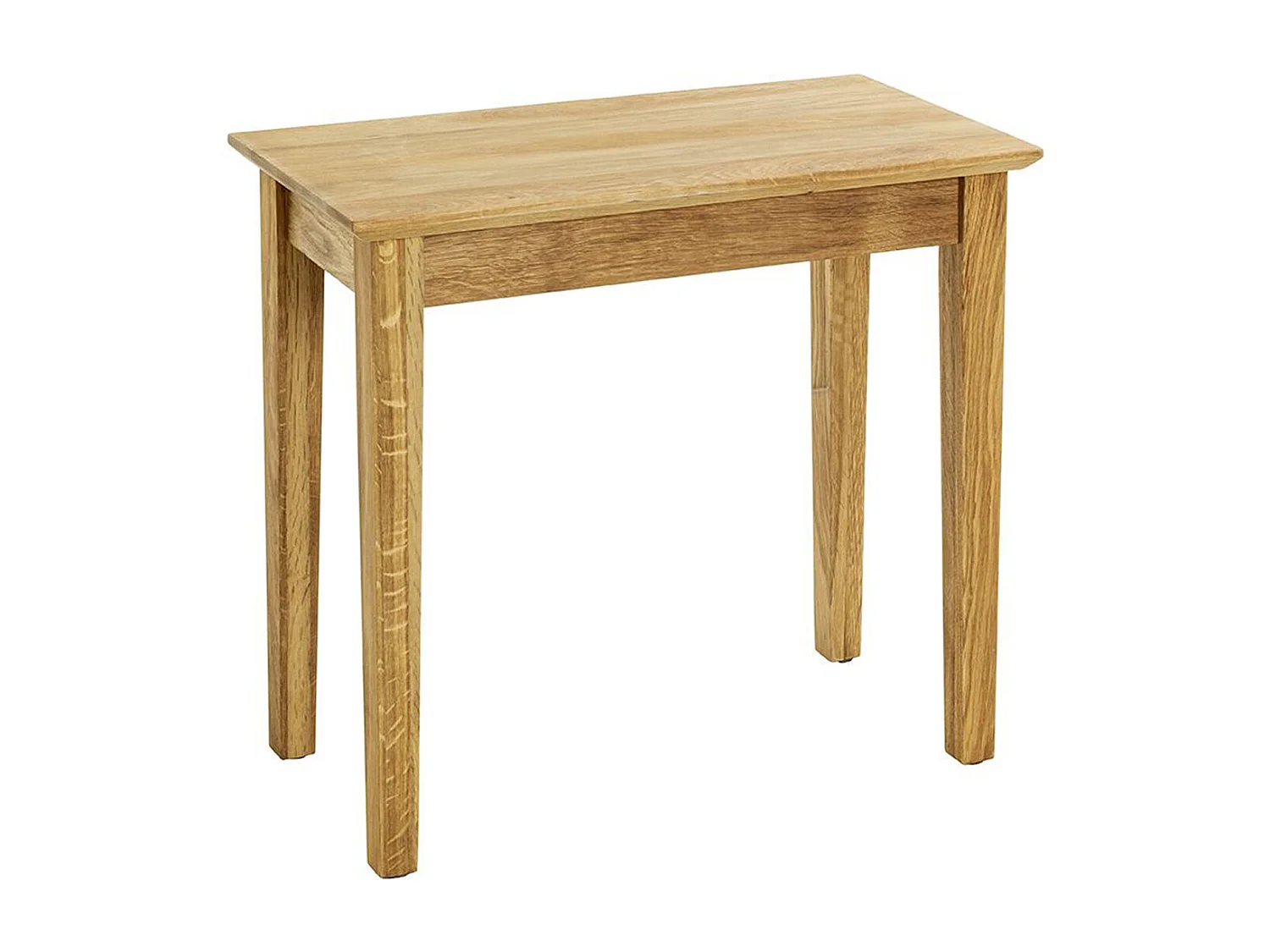 Table d'appoint, table de salon en bois massif coloris chêne -longueur 56 x profondeur 30 x hauteur 52 cm