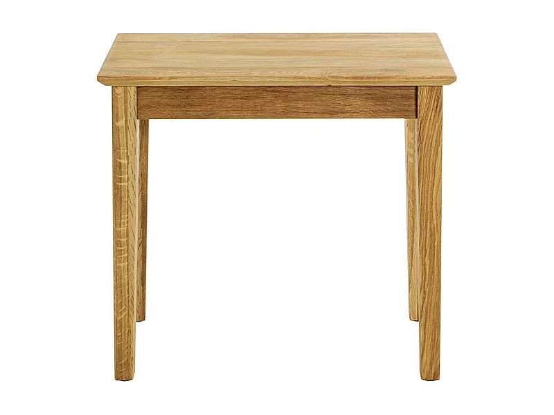 Table d'appoint, table de salon en bois massif coloris chêne -longueur 56 x profondeur 30 x hauteur 52 cm