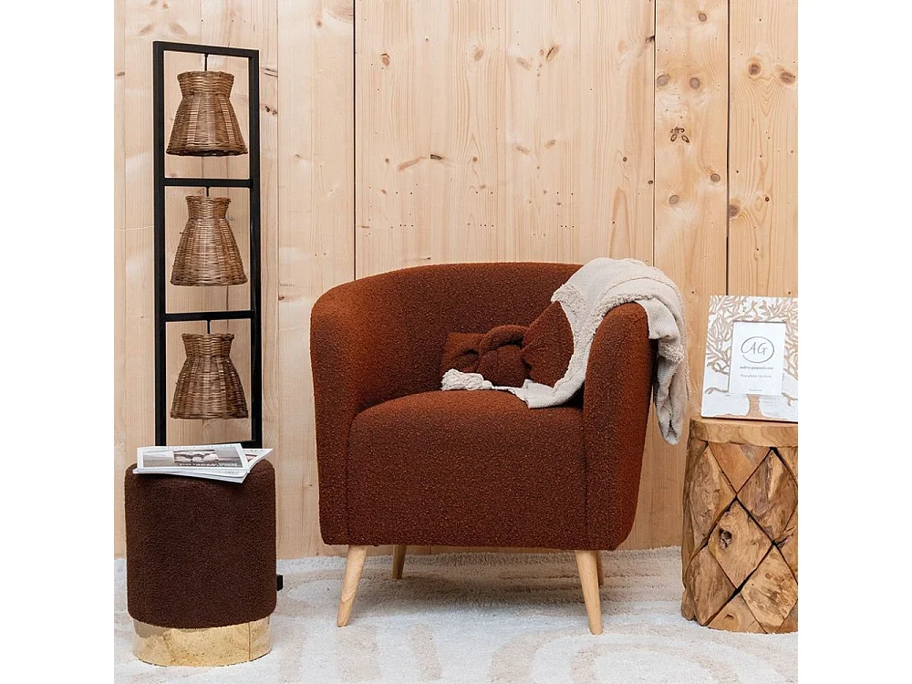 Fauteuil en bouclette coloré