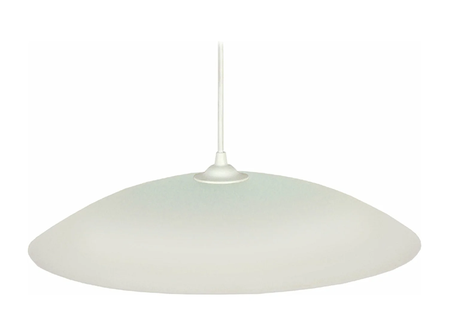 Suspension bol verre  blanc 70 cm.