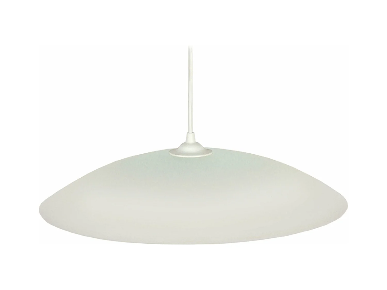 Suspension bol verre  blanc 70 cm.