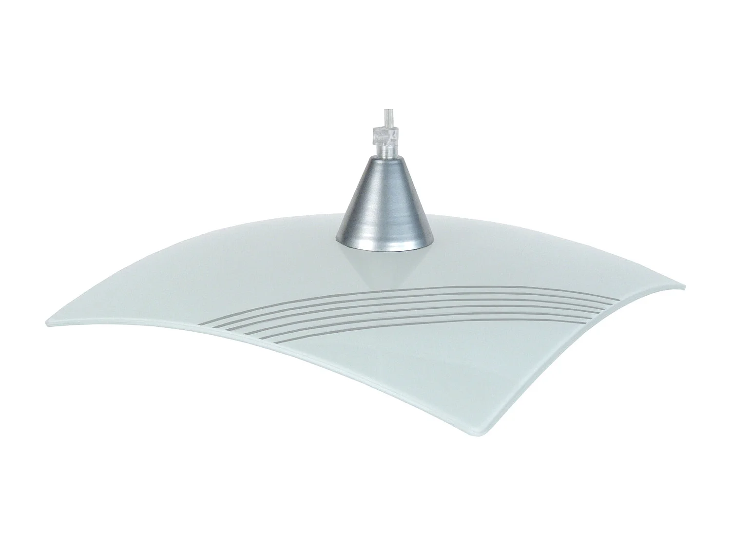 Suspension TOSEL ,verre,Gris ,H 70xD30x P 30cm