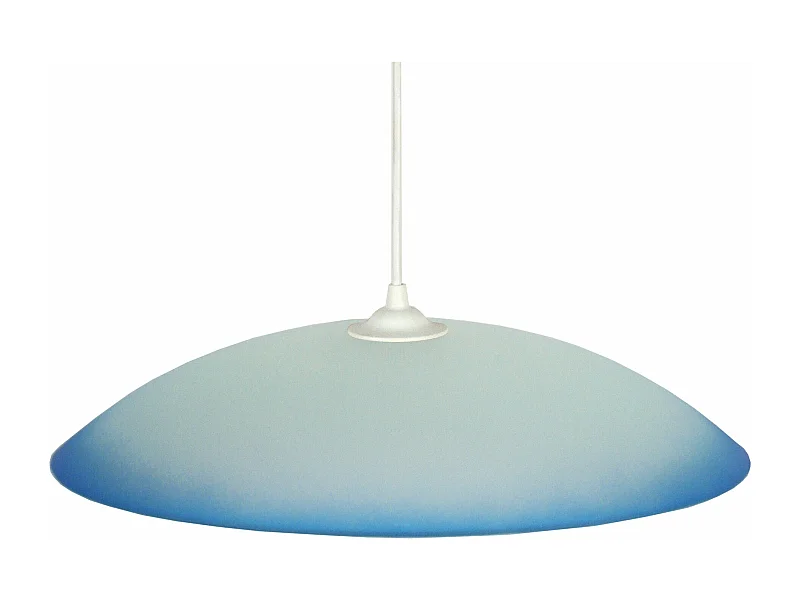 Suspension bol verre  blanc,bleu 70 cm.