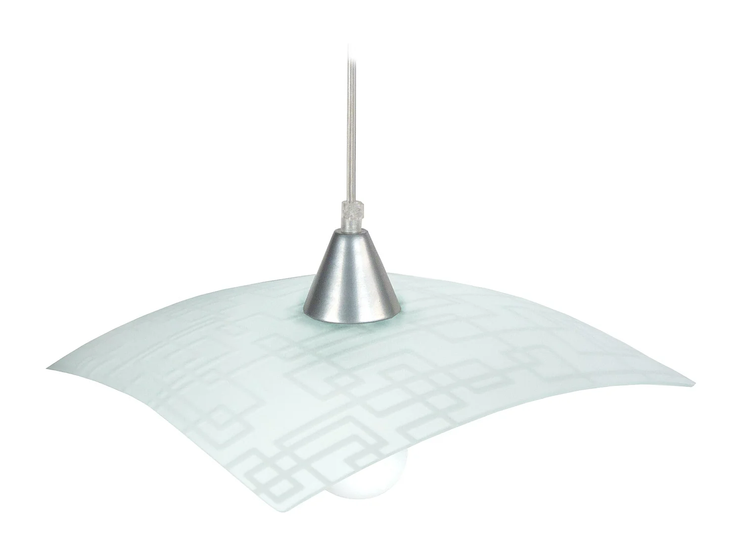 Suspension TOSEL ,verre,Gris ,H60xD 30x P 30cm