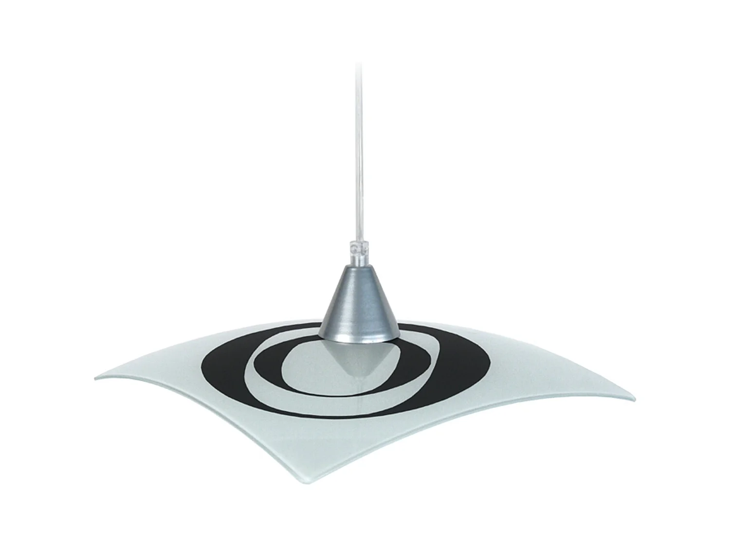 Suspension TOSEL ,verre,Noir ,H70xD30xP30cm
