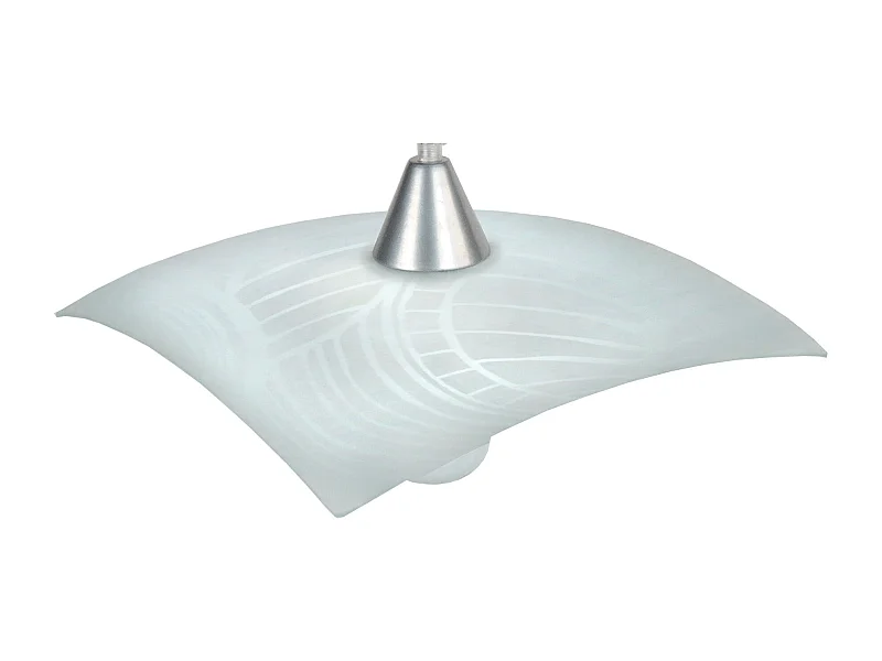 Suspension TOSEL ,verre,Gris ,H 60x D30xP30cm