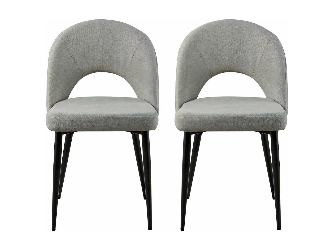 Lot de 2 chaises "Alma" - Gris