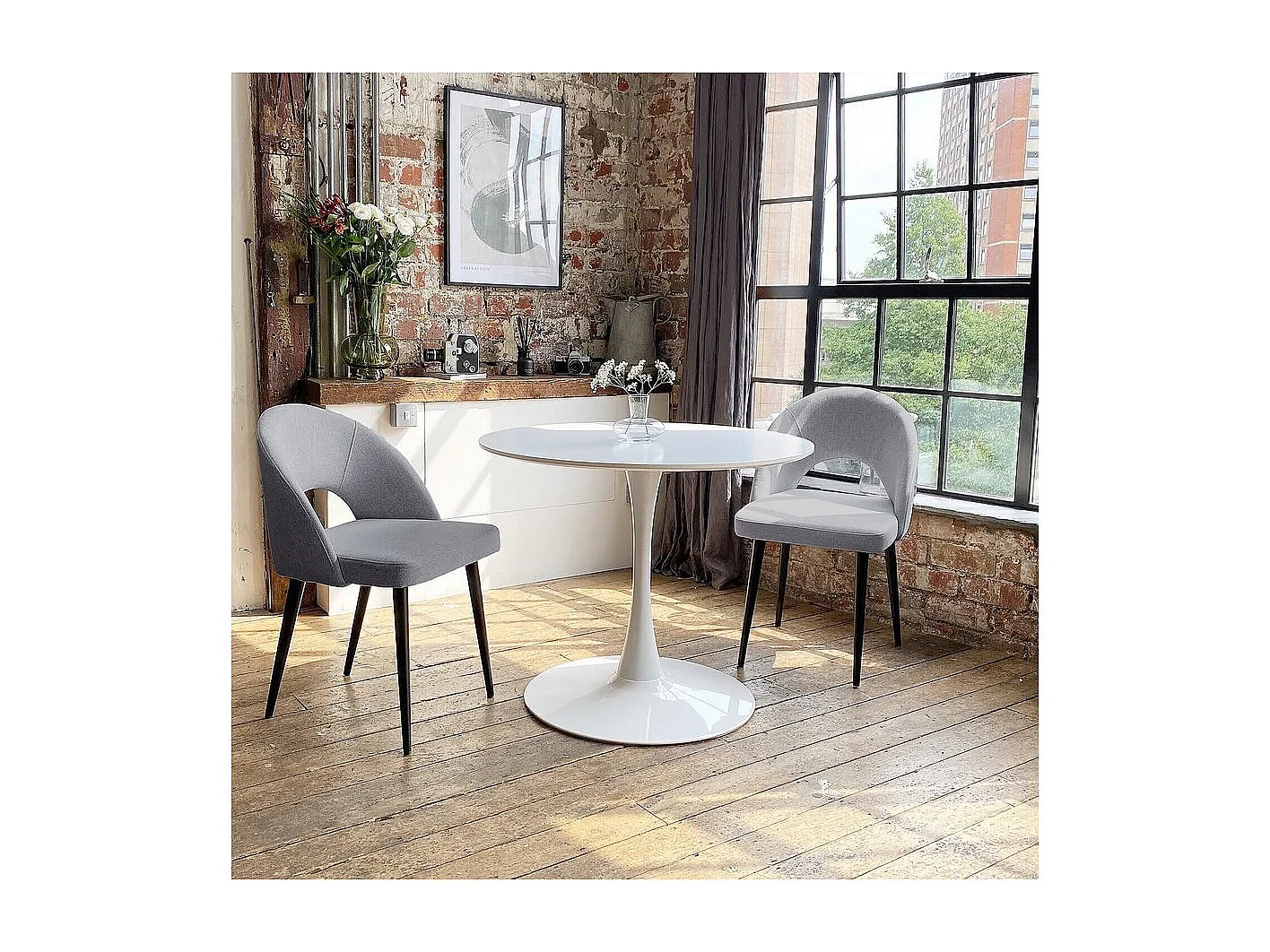 Lot de 2 chaises "Alma" - Gris