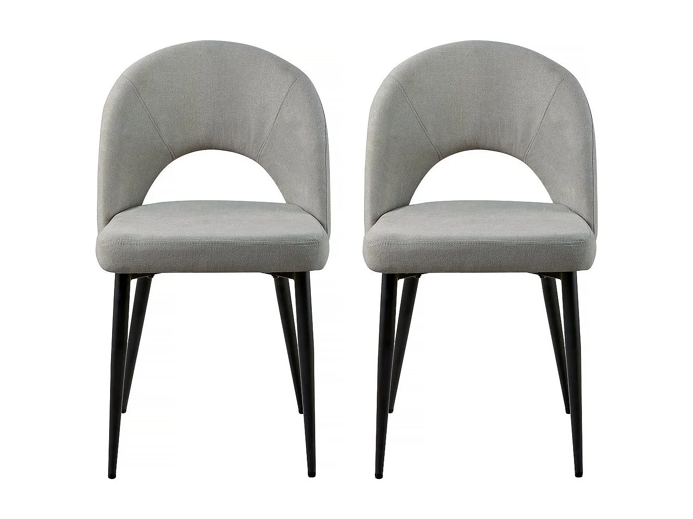 Lot de 2 chaises "Alma" - Gris