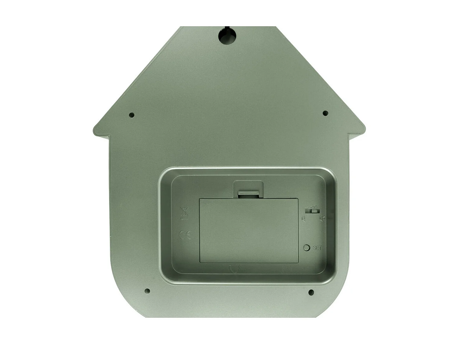 Horloge Coucou moderne H40cm vert métallique  Present Time