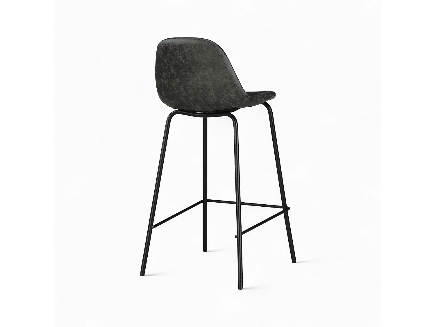 Pack 4 chaises pour îlot central camel et grises/noires 65 cm - Henrik