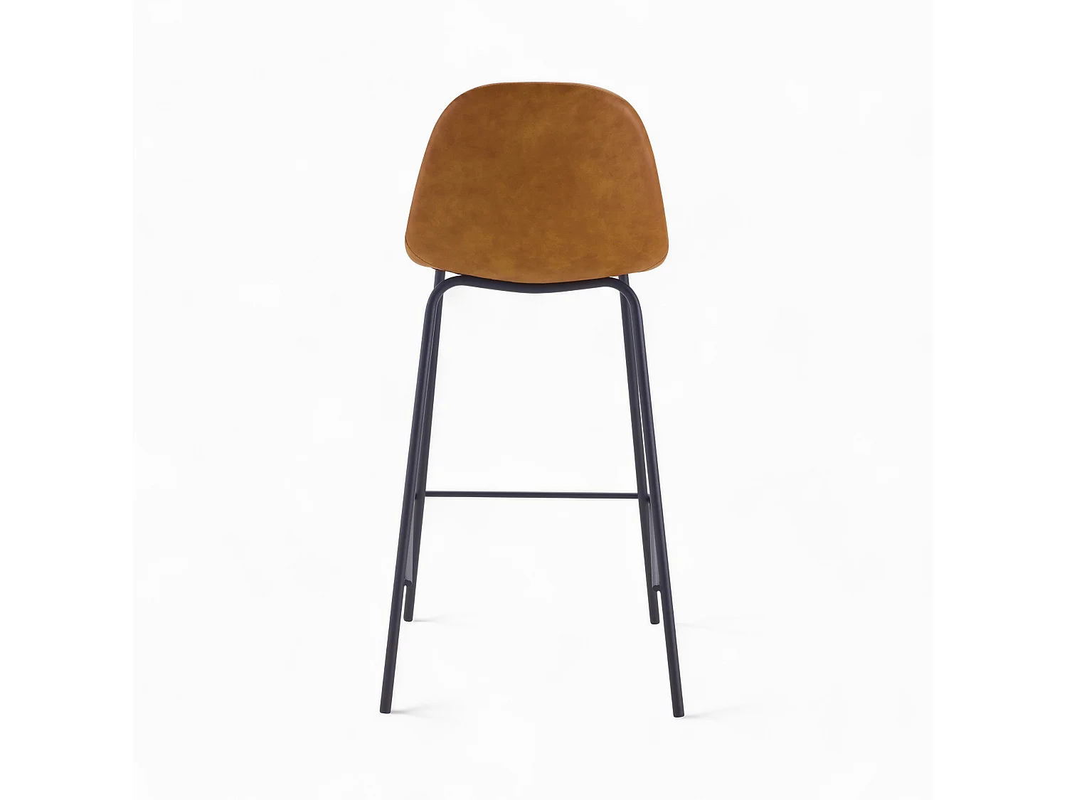 Pack di 4 sedie per isola centrale color cammello e marrone 65 cm - Henrik